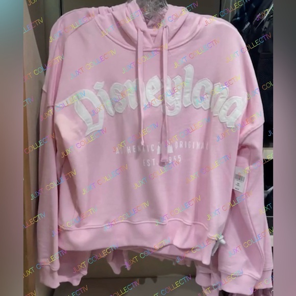 Disneyland Authentic Original 1955 Castle Pink Pullover Hoodie Sweatshirt - Picture 1 of 2